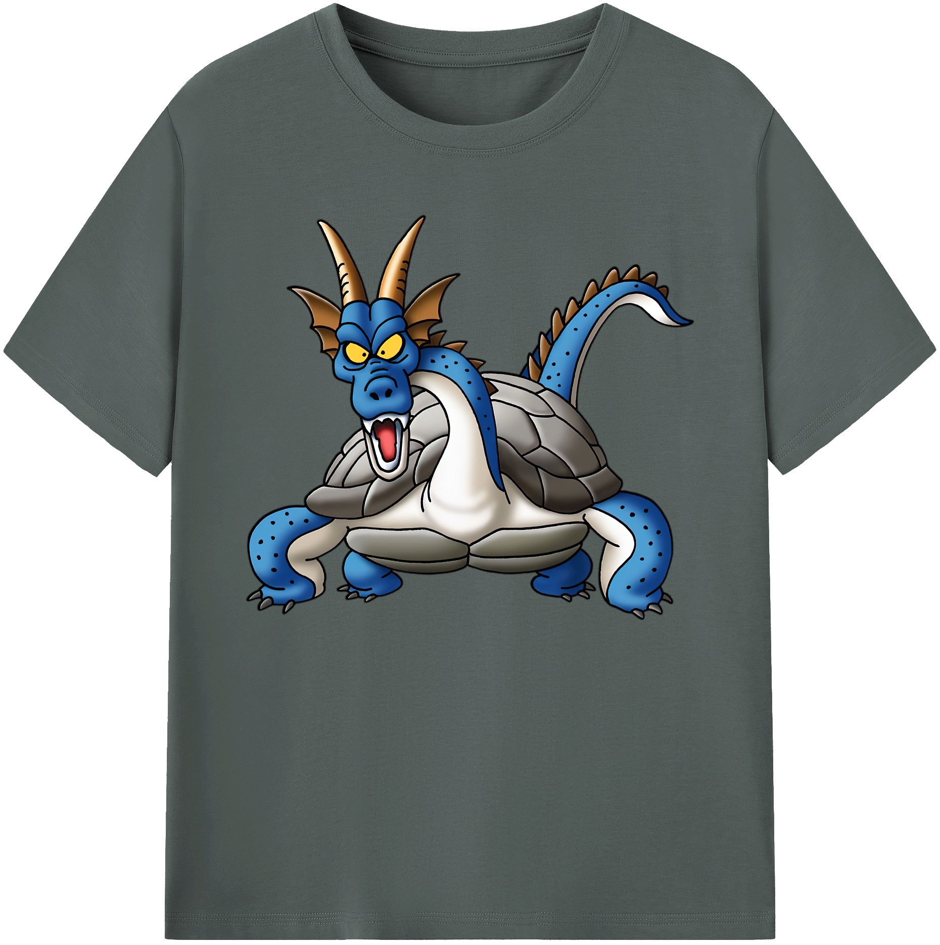 （画像用） ドラゴンクエスト Doragon Kuesuto Dragon Quest 綿100％ メンズ半袖Tシャツ｜肌触りやわらか＆通気性